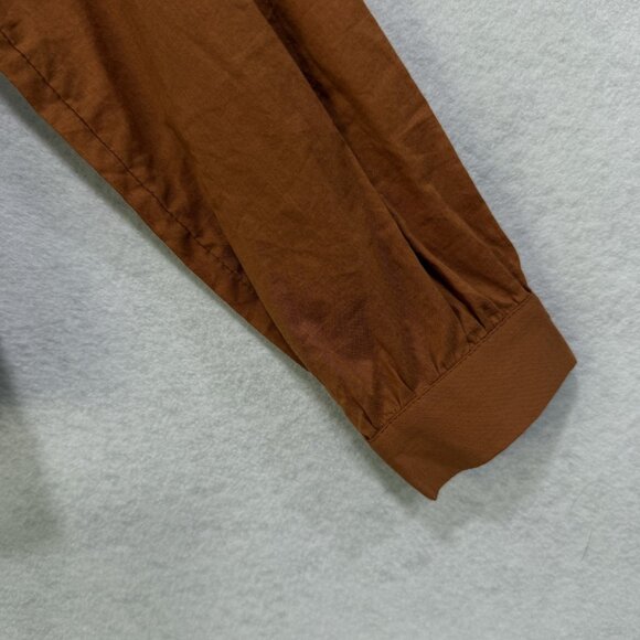 ASTR The Label Blouse Womens XS Ruffle Long Sleeve Button Top Ginger Brown - Picture 3 of 10